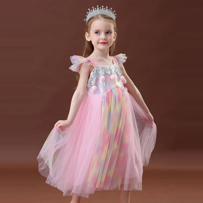 

Teen girls Dress Halloween Unicorn Costume Children Causal Party fairy fantasy princess Dresses Christmas Clothes Kids Cosplay