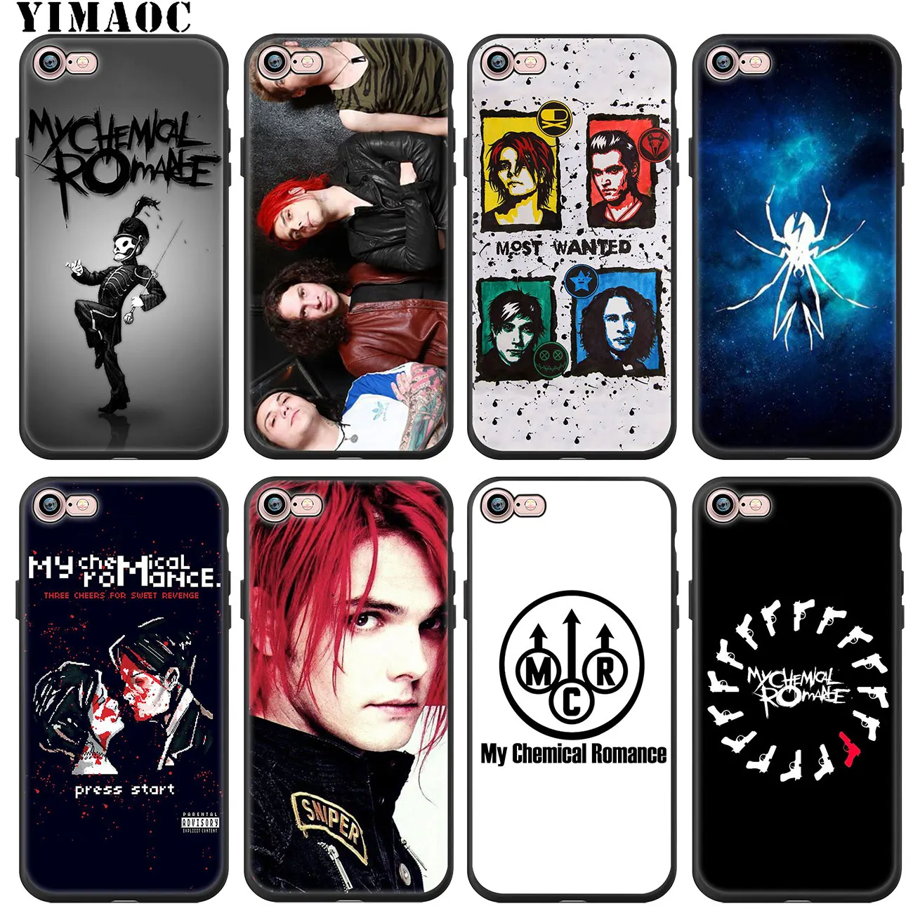 Мягкий силиконовый чехол YIMAOC My Chemical Romance для iPhone 11 Pro XS Max XR X 6 6S 7 8 Plus 5 5S SE 10 с черным