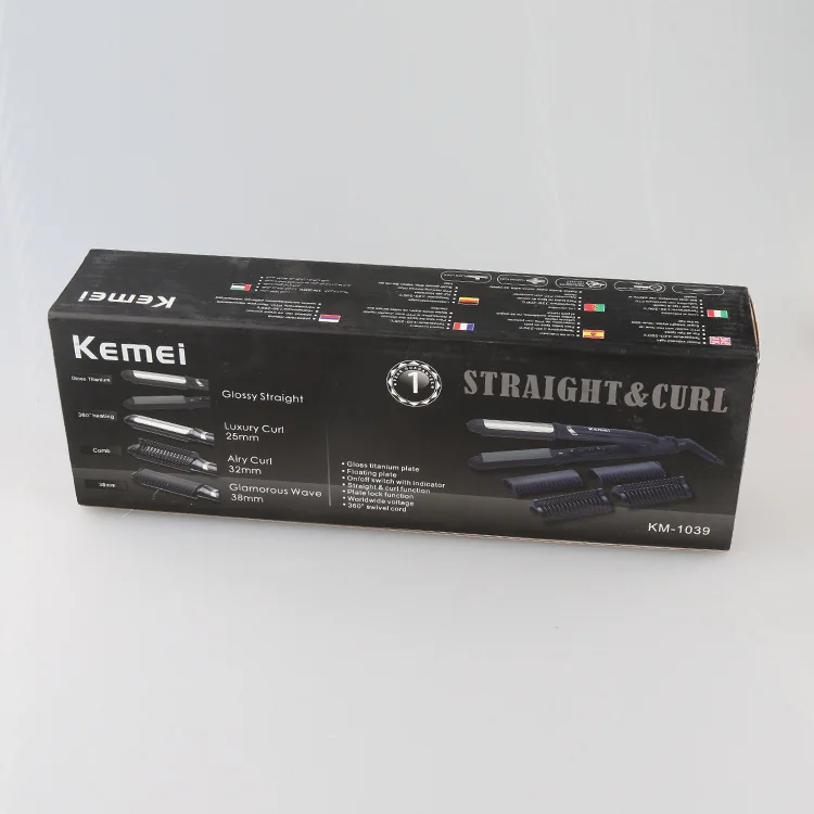 Профессиональный электронный выпрямитель для волос утюжки Kemei температура