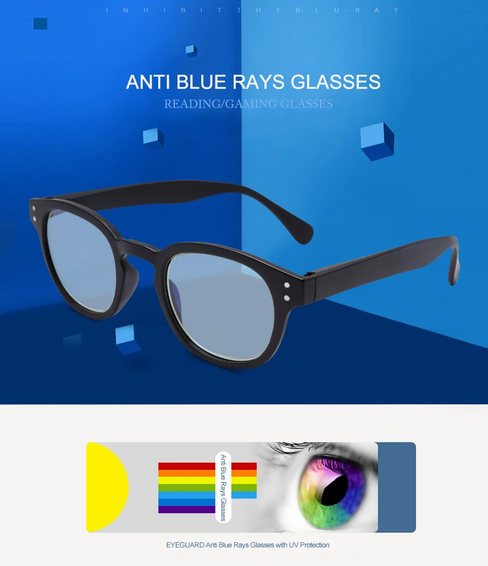 EYEGUARD читатели анти синий светильник компьютерные игры Readig очки унисекс защита глаз здоровый 0,00+ 1,00+ 1,50+ 2,00+ 2,50+ 3,00
