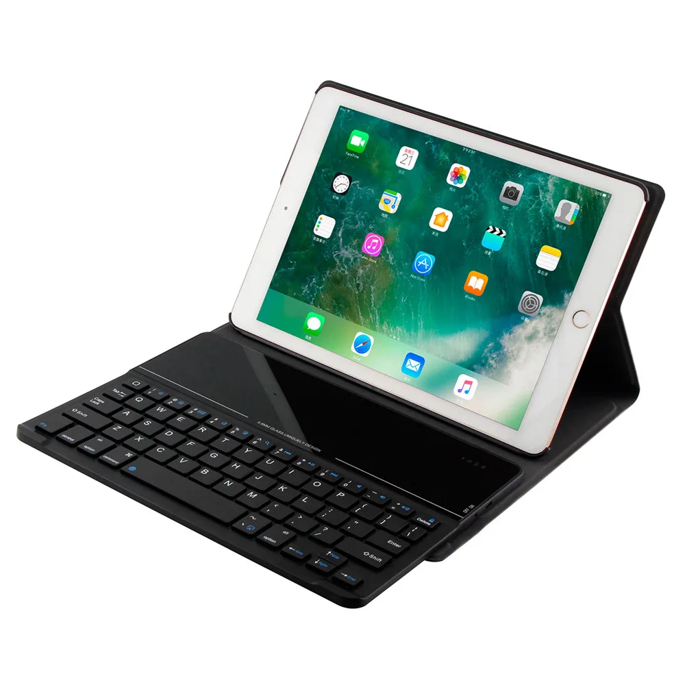 Для iPad 9,7 7 цветов светодиодный шарнирный поворотный смарт-раскладушка с подсветкой 360 градусов Беспроводная Bluetooth клавиатура чехол