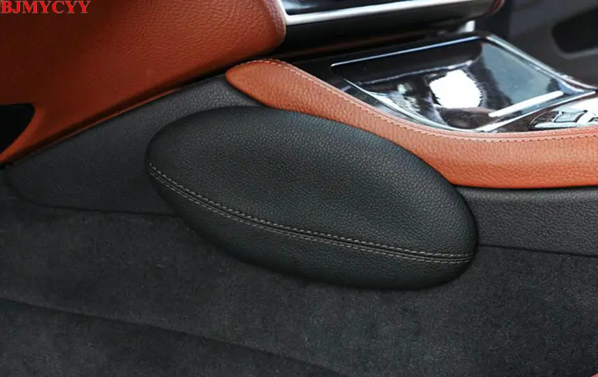 Кожаная подушка для ног BJMYCYY колена аксессуары салона автомобиля BMW E46 E39 E60 E90 E36 F30