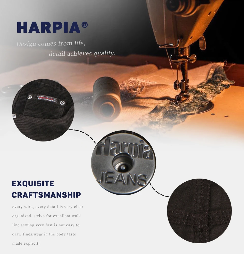 HARPIA новые модные зимние мужские штаны мужские плотные штаны карандаш со средней посадкой свободные брюки вельветовые брюки мужские длинные прямые повседневные брюки