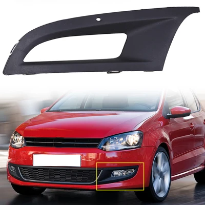 1 Pcs Left Posbay передний бампер Нижняя решетка для VW POLO Typ 6R хэтчбек 2010 2011 2012 2013 Предварительно Подтяжка лица автомобильный противотуманный светильник крышка решетки - Цвет: 1 Pcs Left
