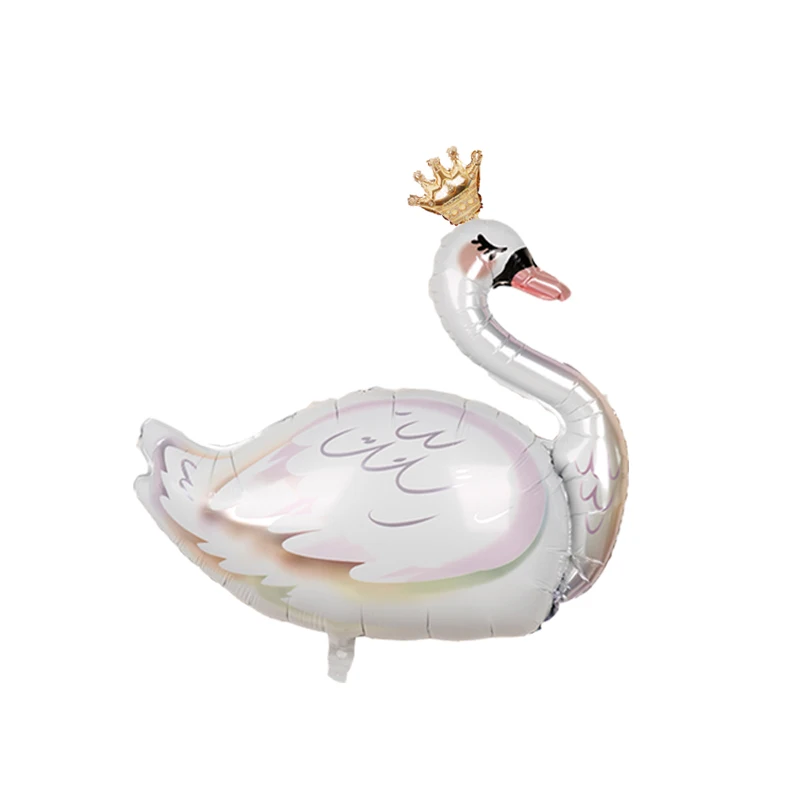 swan set Большой Белый лебедь алюминиевые воздушные шары из фольги в виде цифр 32 дюйма цифра 0-9 день рождения Свадебная вечеринка украшения Дети воздушные шары девочка игрушка - Цвет: swan set