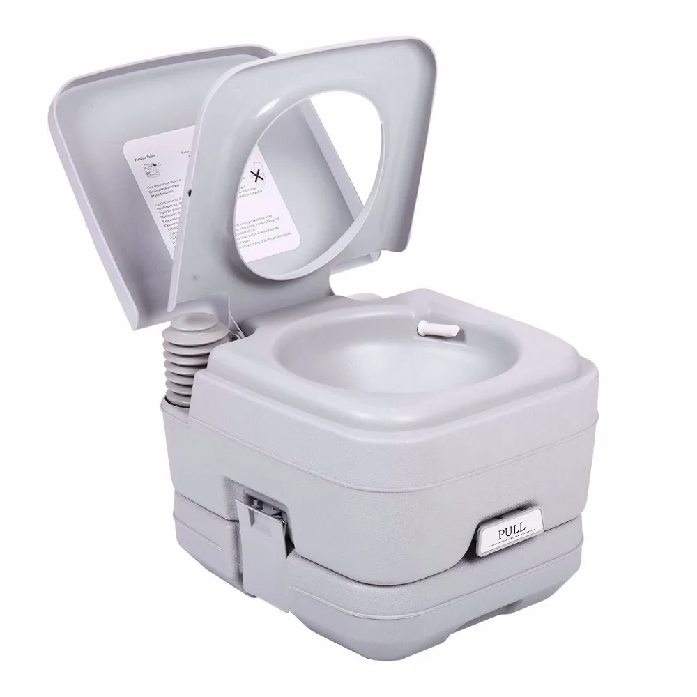 Открытый портативный туалет для кемпинга RV лодка yacht caravan 10L Porta горшок с двойными отделениями и промывочным механизмом
