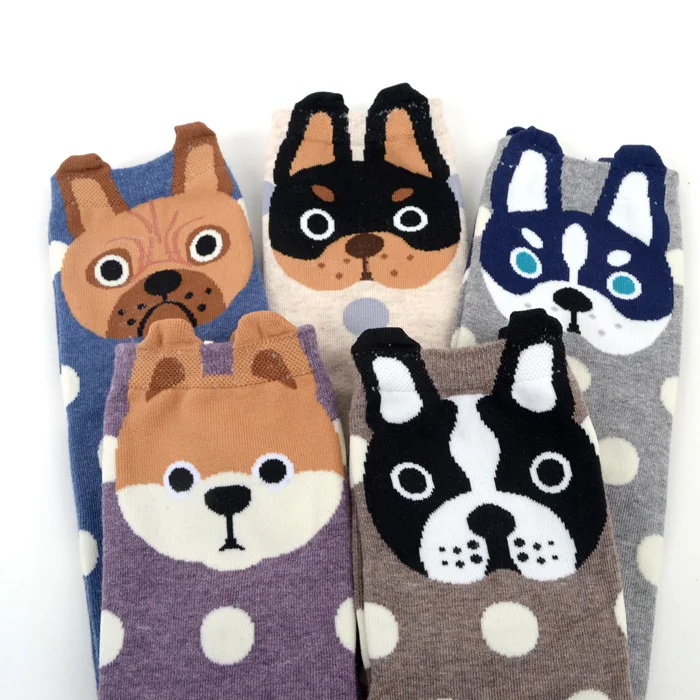 Носки женские короткие забавные милые аниме носки с милой собакой в стиле