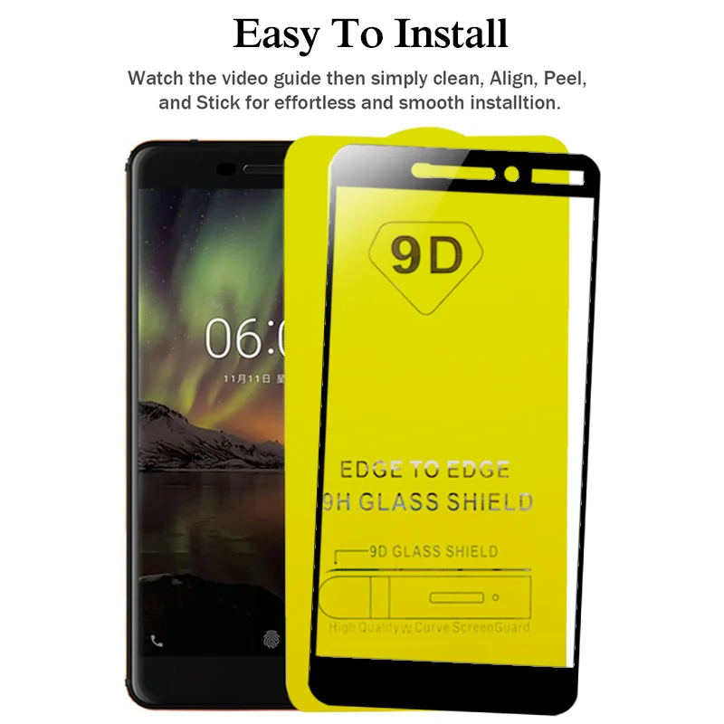 Baixin Защитное стекло для nokia 6 защитная пленка экрана на возраст 1 2 3 5 7 8 закаленное