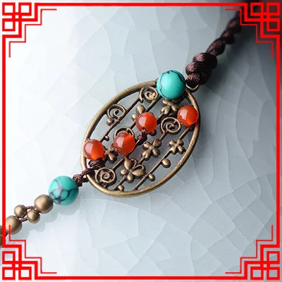 Латунные аксессуары китайские ювелирные изделия этнические винтажные ожерелья