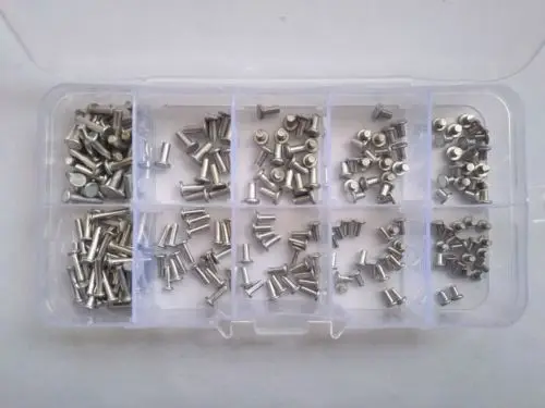 220 шт. набор алюминиевых заклепок с плоской головкой M2/M2.5|rivet stud|rivet banglerivet clutch |