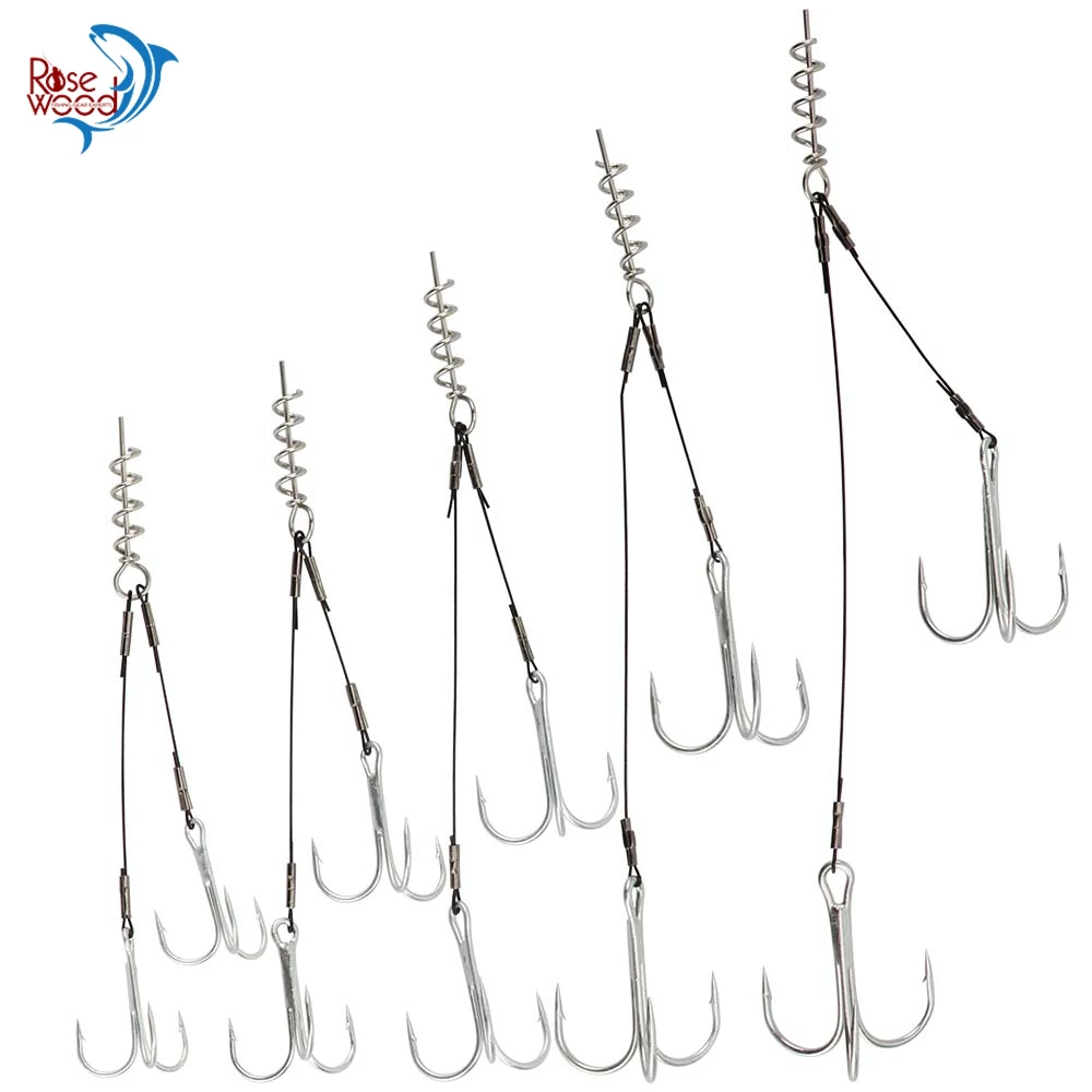 Палисандр новые 1 шт. Рыбалка на щуку Rig крюк с высоким содержанием углерода Сталь