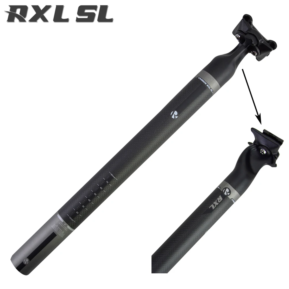 RXL SL велосипедный MTB 3k карбоновый Подседельный штырь 350/400 мм Сверхлегкий матовый