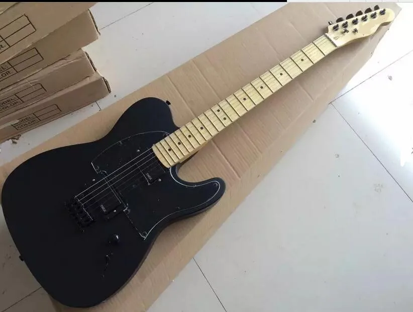 

Новая Черная электрогитара на заказ, хорошее качество, бесплатная доставка, добро пожаловать на заказ