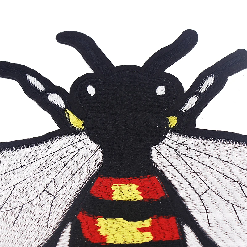 10 шт. большая пчела нашивка вышитая аппликация пришить нашивки кружева ткань