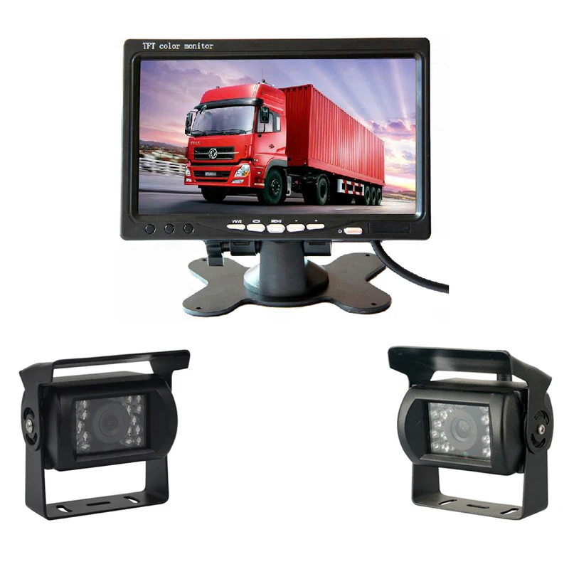 AMPrime 7 &quotLCD двойная запасная камера автомобильный монитор заднего вида комплект