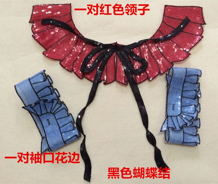 

Collar fashion sequins patch applique vintage embroidered patches for clothing Coat or Jeans decoration patch parches ropa