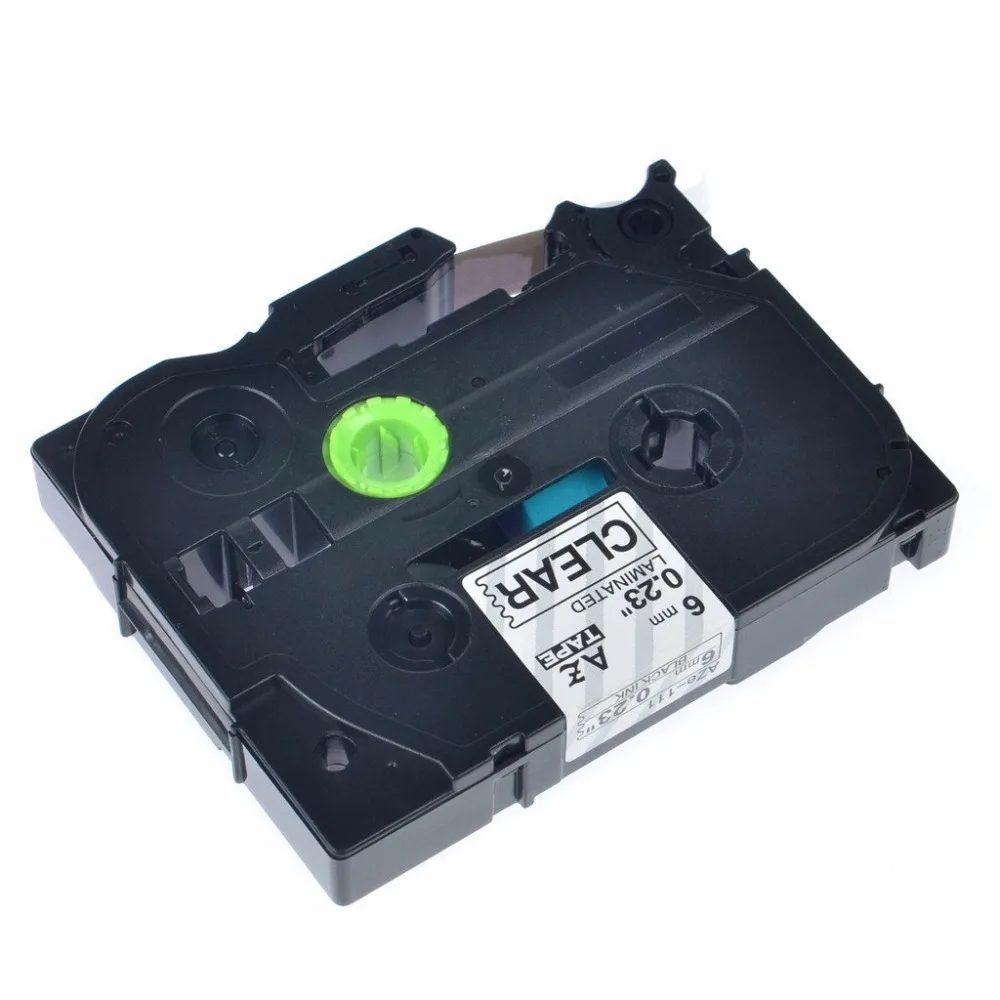 Совместимая с TZe111 флэш лента чёрная на прозрачной ленте для Brother P touch label maker (6 мм x 8
