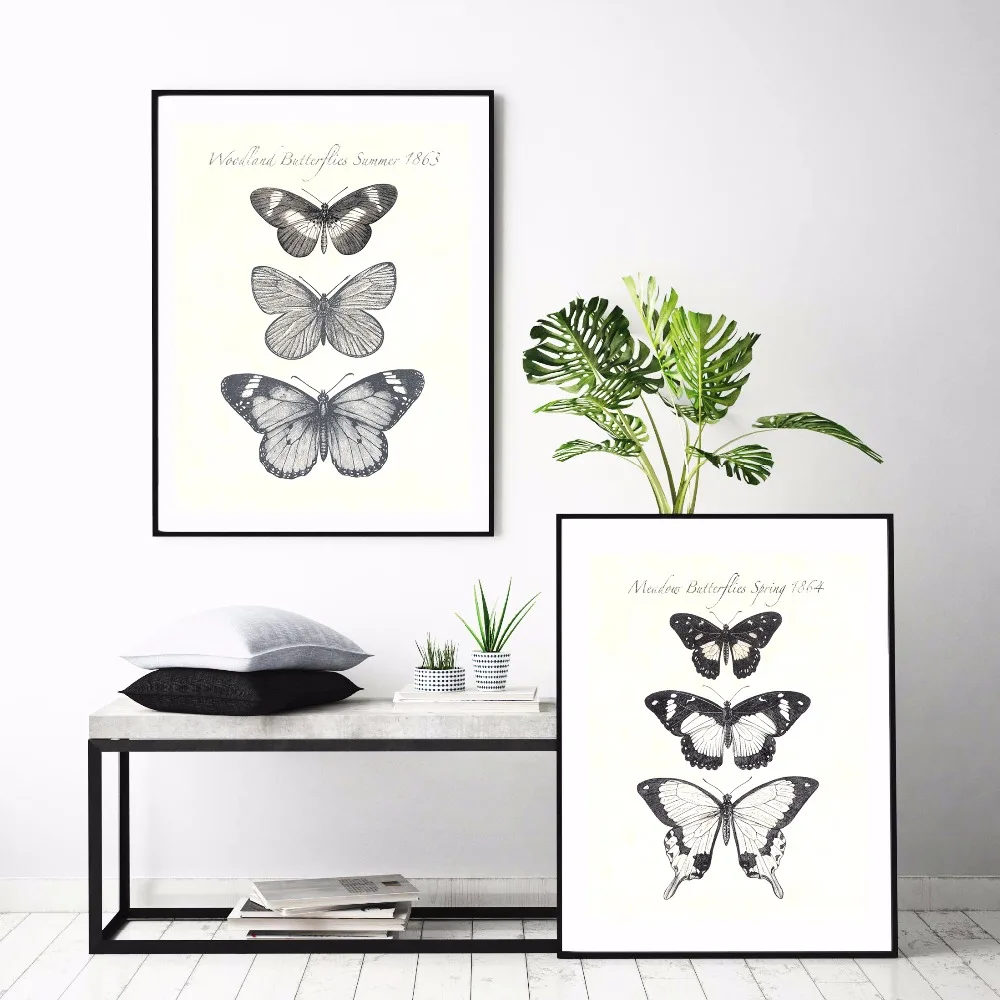 Рост Бабочки Печать на холсте картина плакат Настенная для детской комнаты