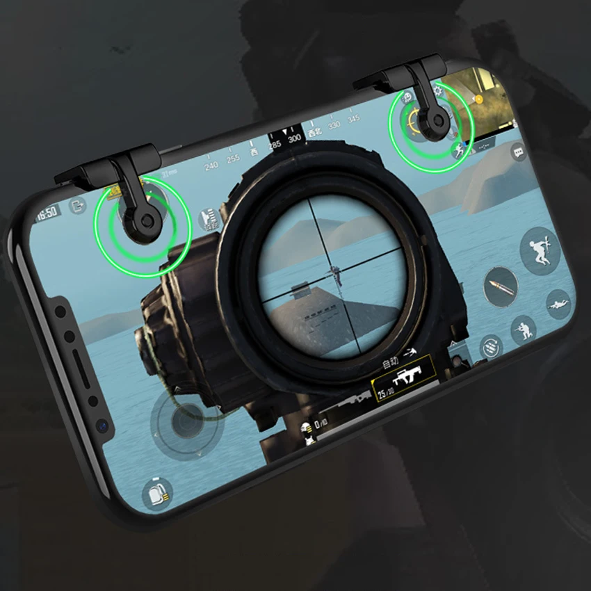 Игровой триггер для мобильных телефонов PUBG Mobile Game Fire Button Aim Key L1R1 Shooter Controller