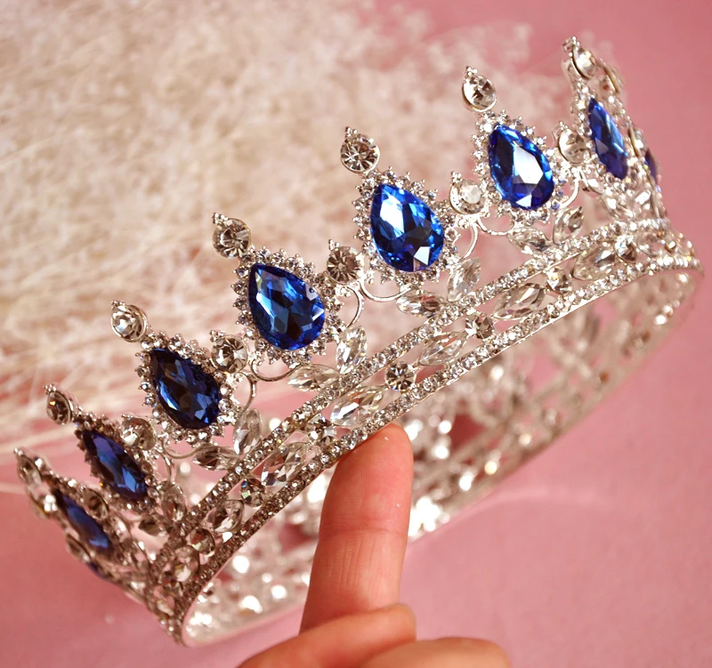 2017 свадебное платье невесты Water Drop девушка серебро Quinceanera Kings Queens и короны диадемы