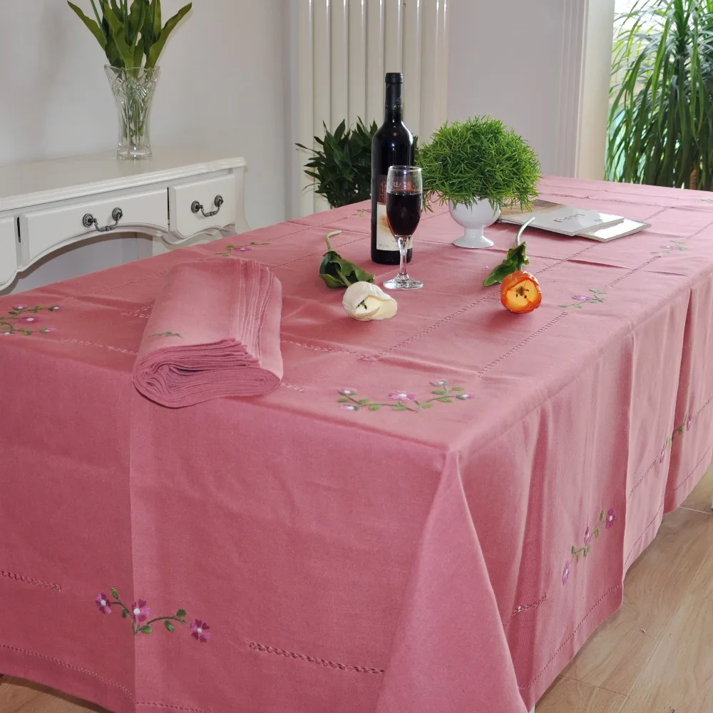 HETAIYIYUAN Fashion Party embroidery table cloth hand tablecloth pastoral flower dining tablecloths cover | Дом и сад
