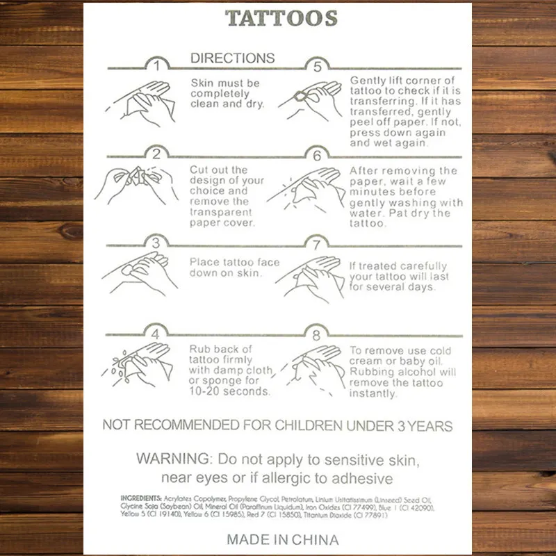 FGHGF Clock Creative Sticker Temporary Tattoo Disposable Waterproof Wall Unisex Hot Sale | Красота и здоровье