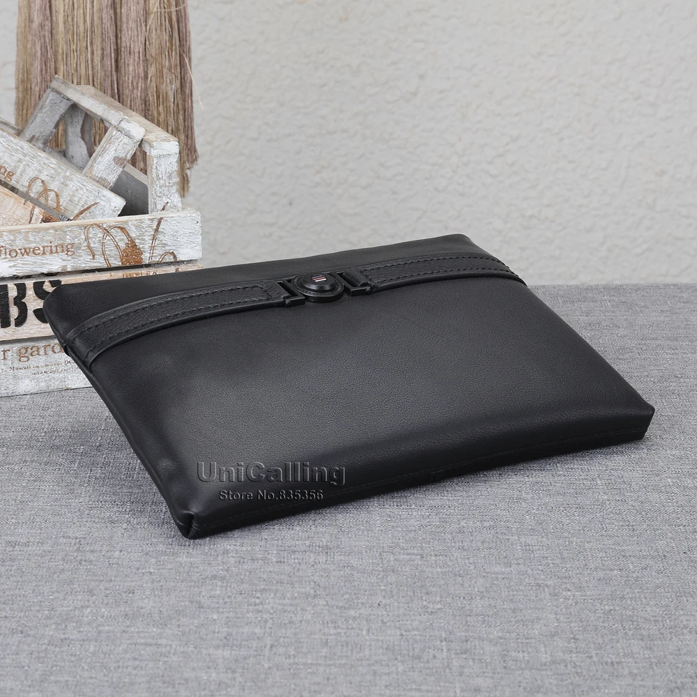 Модная мужская сумка из коровьей кожи повседневная однотонная на молнии большая