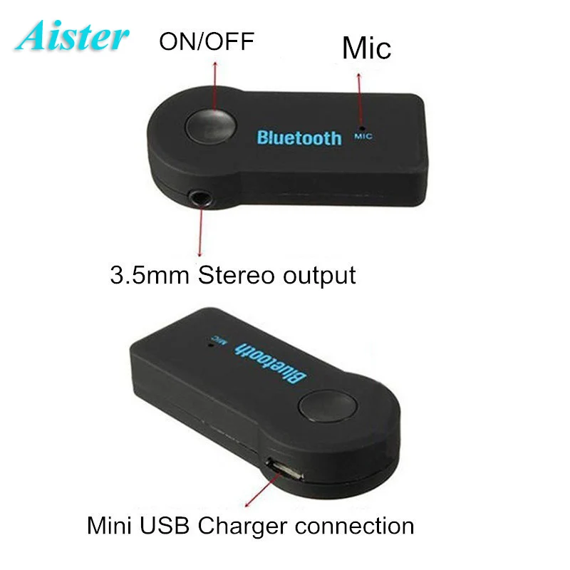 Bluetooth приемник портативный 3 5 мм потокового автомобиля беспроводной AUX аудио