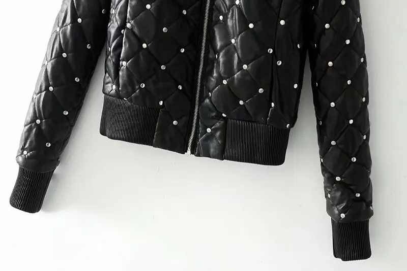 Новая кожаная женская куртка chaqueta mujer jaqueta de couro, пальто на молнии с длинным рукавом, черная корейская модная одежда