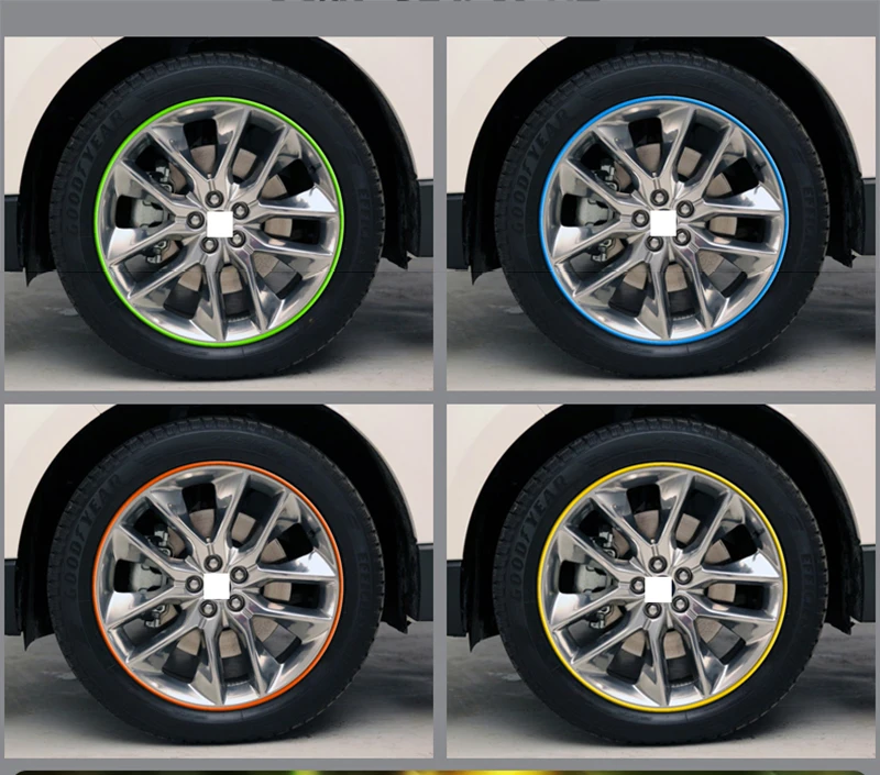 

8 meter Car Wheel Rim Sticker Wheel Decoration Strip Protection Decoration Car-styling Exterior Accessories