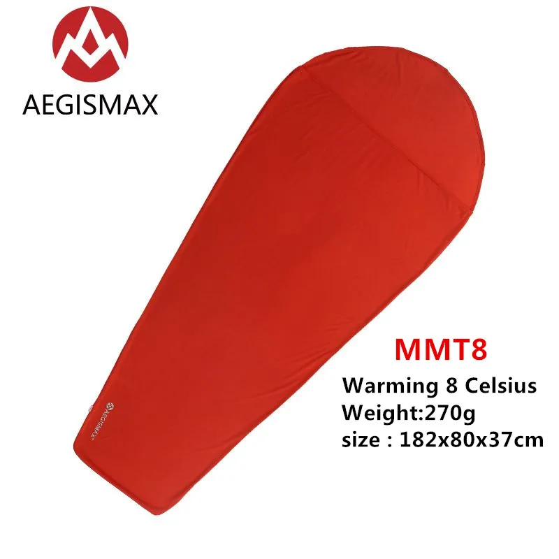 MMT8 Mummy M AEGISMAX термолит согревающий спальный мешок 5/8 Цельсия лайнер Открытый Кемпинг портативный одноместный спальный лист с замком температуры - Цвет: MMT8 Mummy M