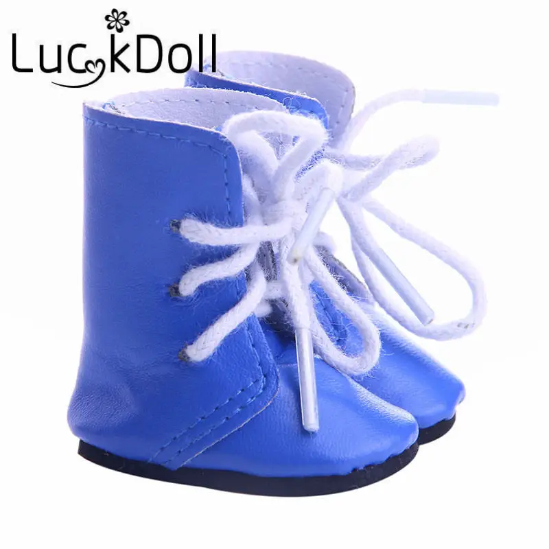 LUCKDOLL/однотонные сапоги с ремешками, подходят для 14,5 Дюймов, американская кукла, Велли, аксессуары, игрушки для девочек, поколение, подарок