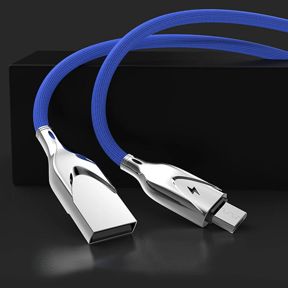 2.3A цинковый сплав Micro USB type C кабель для iPh X 8 7 6 быстрое зарядное устройство