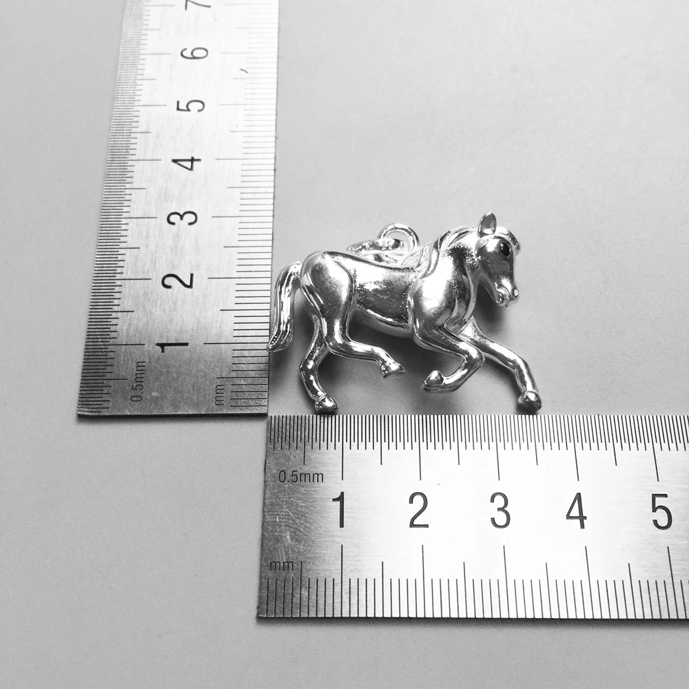 Pendant Silver Horse Classic 925 Sterling For Women Men Gift Europe Key Chains Jewelry Fit Link Heart Necklace | Украшения и