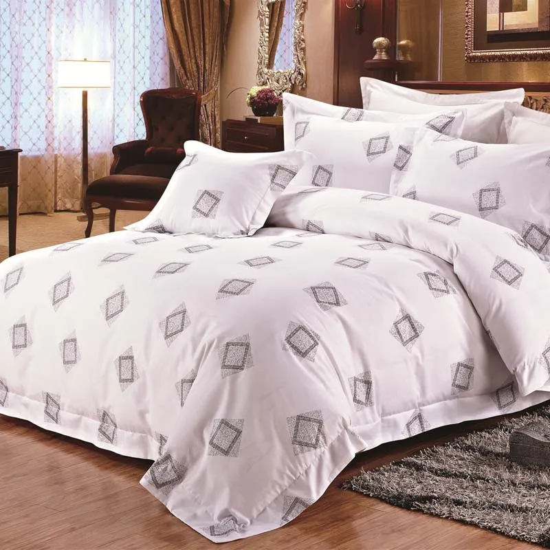 Роскошный белый комплект постельного белья пять звезд для отеля из 100% хлопка и