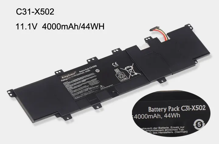 KingSener C31-X502 Батарея для ASUS VivoBook X502 X502c X502ca S500C S500CA PU500C PU500CA 11,1 V 44WH гарантия 2 года