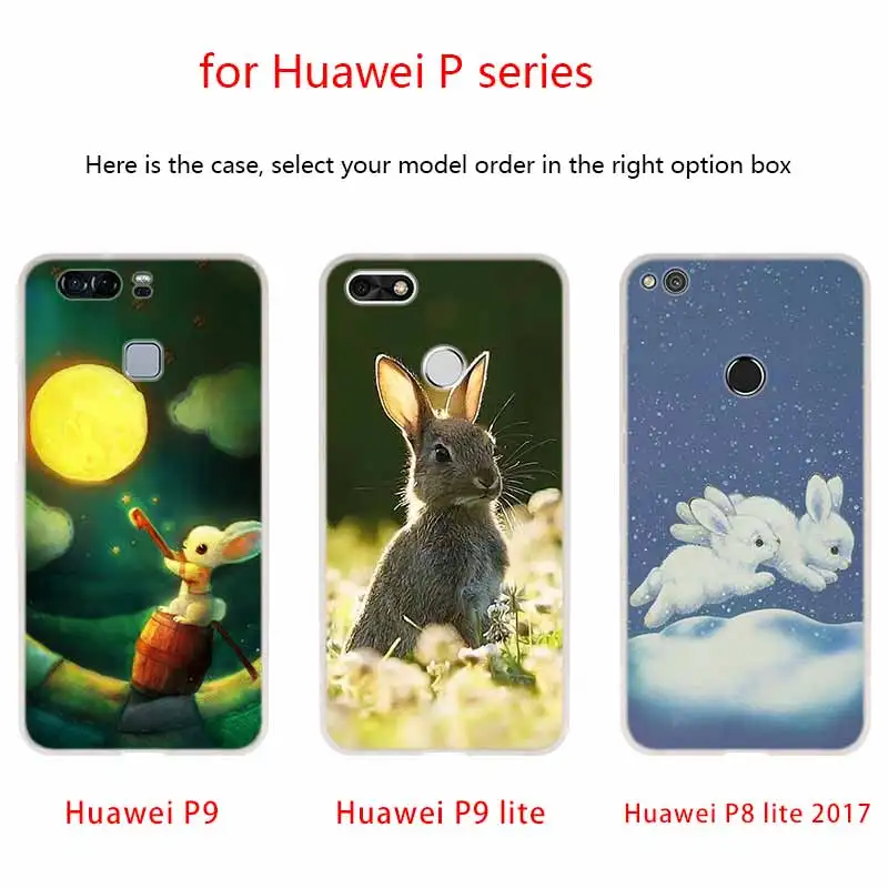Мягкий чехол для Huawei P40 P30 P20 Pro P10 Lite e Plus P Smart Z 2020 2019 с милым кроликом | Мобильные