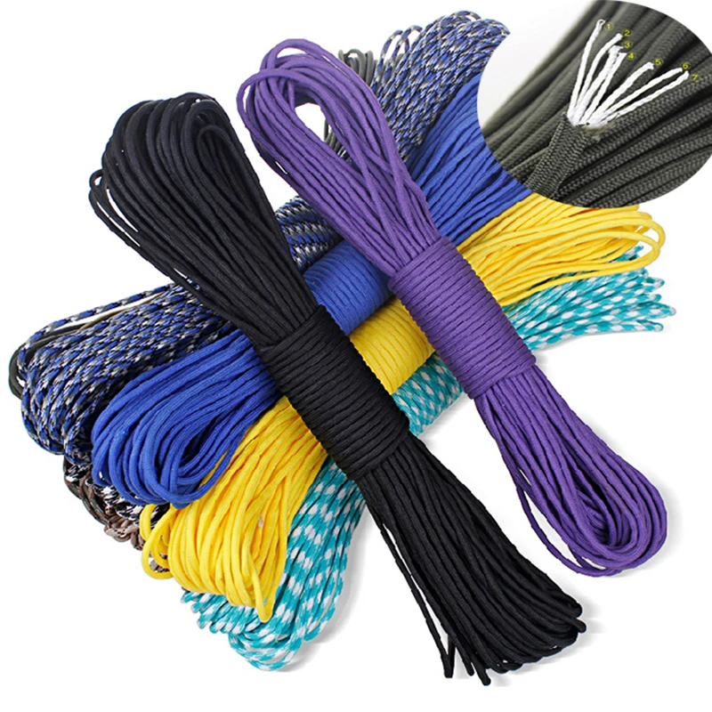 25 футов, Паракорд 550, Паракорд, парашютный шнур, шнур, веревочка, Mil, Тип III, 7 нитей, 25 футов, оборудование для альпинизма, кемпинга, выживания