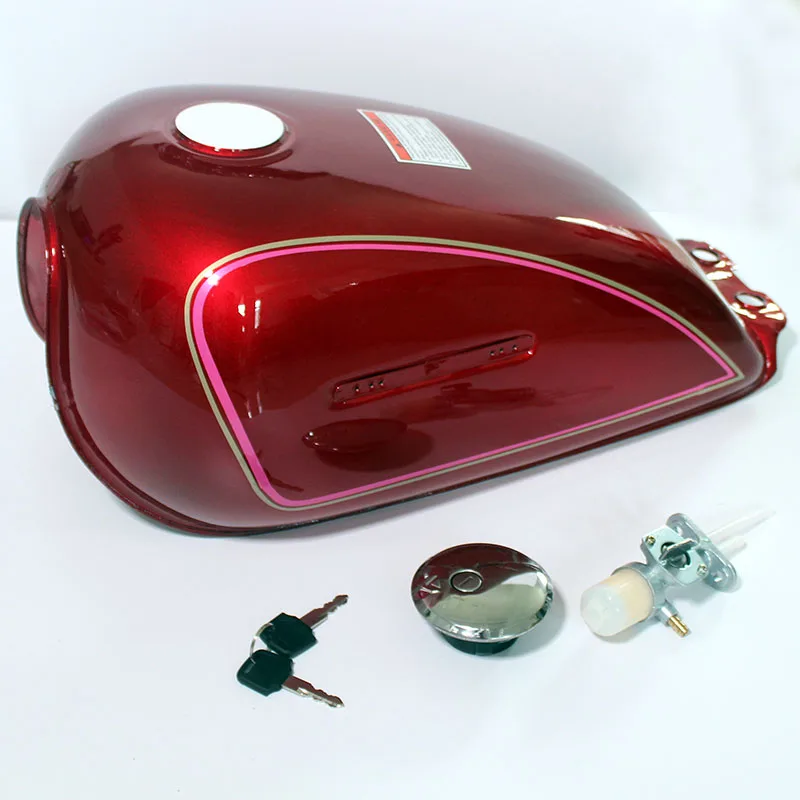 Винтажный газовый топливный бак 8L для мотоцикла красного цвета SUZUKI GN250 GN 250