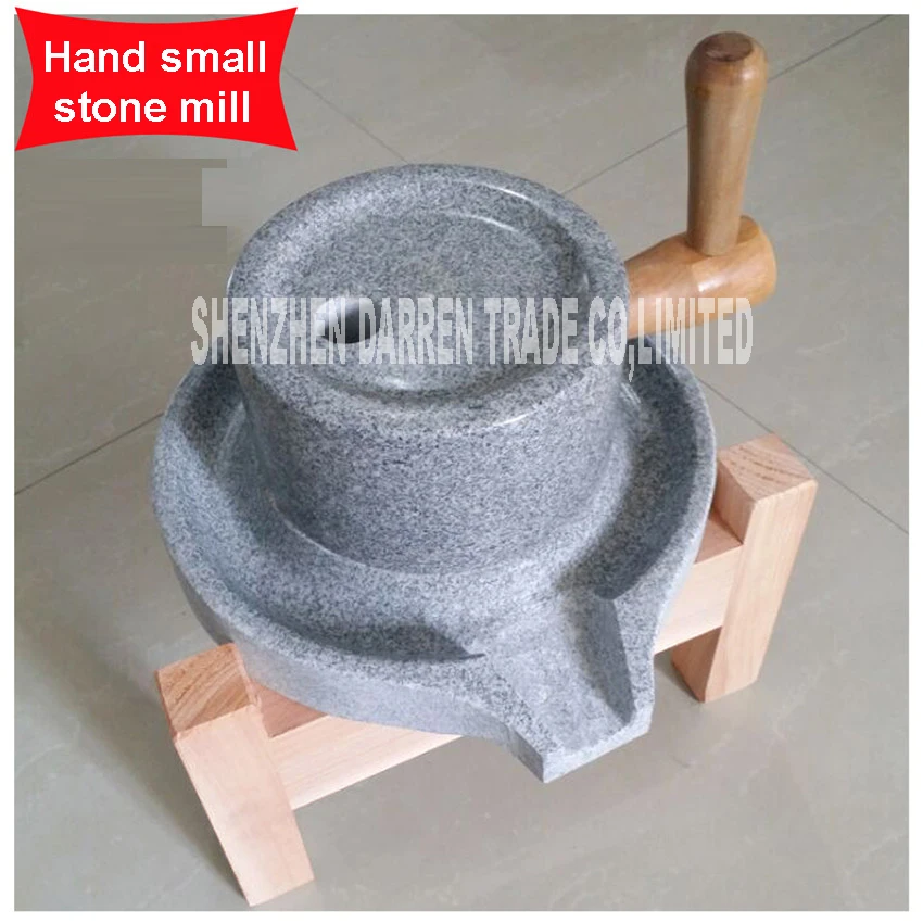 Family granite stone mil grinder mill Soy milk hemp Material With old fir shelf Handmade small | Бытовая техника