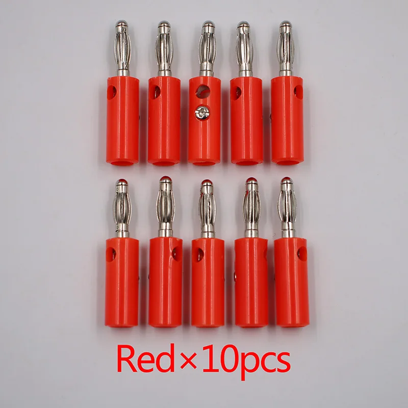 10pcs Red 10pcsAudio спикер винт банан золотая пластина разъемы 4 мм Черный Красный Facotry онлайн золотой - Цвет: 10pcs Red