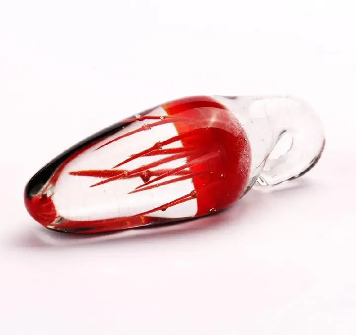 Artificial Glass Red Fashion Jellyfish with Dark Black Sea Life Glow in the Pendant | Украшения и аксессуары