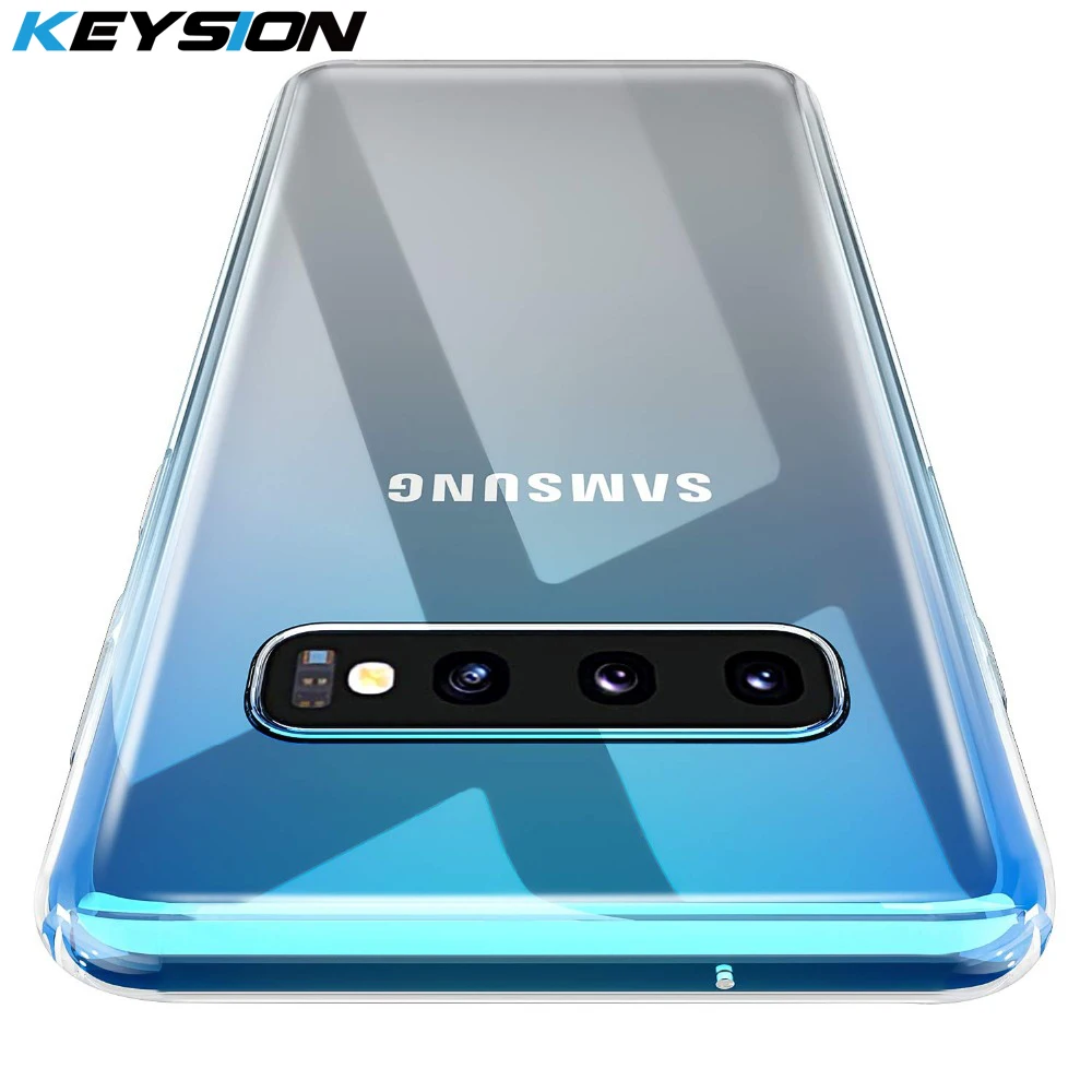 Чехол KEYSION для телефона Samsung Galaxy S10 Plus + S10e S9 ультратонкая Прозрачная мягкая задняя