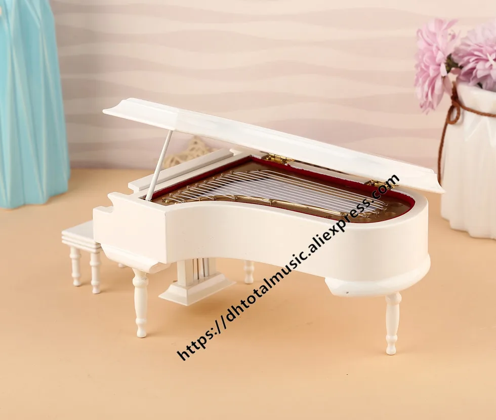 Personalized Mini Piano Model Miniature Piano Musical Instrument Replica Ornaments Christmas Gift Home Decoration Gift