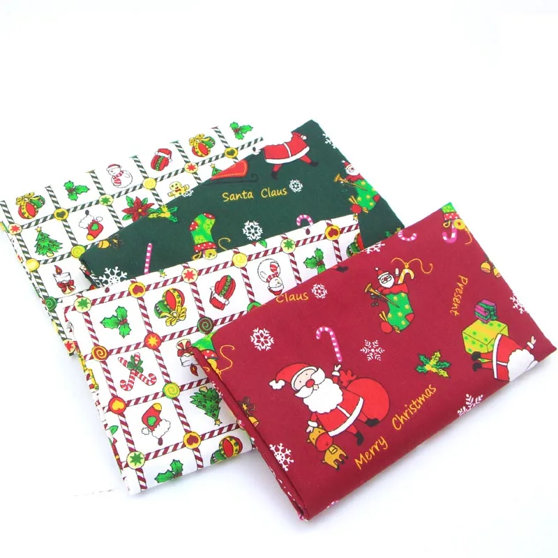 40x50cm Christmas Series Cotton Fabric Diy Sewing Quilting Doll Kid Cloth Handmade Needlework Material Telas To Patchwork D20 | Дом и сад