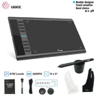 Цифровой графический планшет UGEE M708, 10x6 дюймов, графический планшет для рисования с 8192 уровнями нажатия, стилус с перчаткой