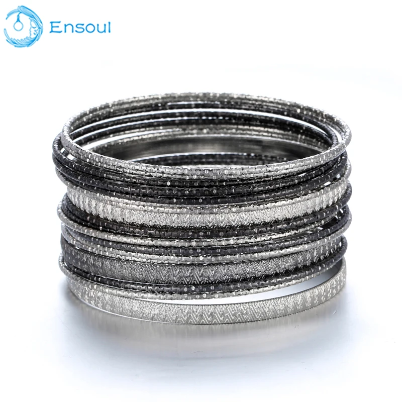 ENSOUL новый модный стиль 18 шт./лот очаровательные черные браслеты и для женщин