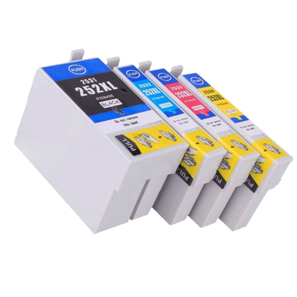 

Compatible For Ink Cartridges for Epson 252XL 252 Workforce WF 3620 WF 3640 WF 7610 WF 7620 printer