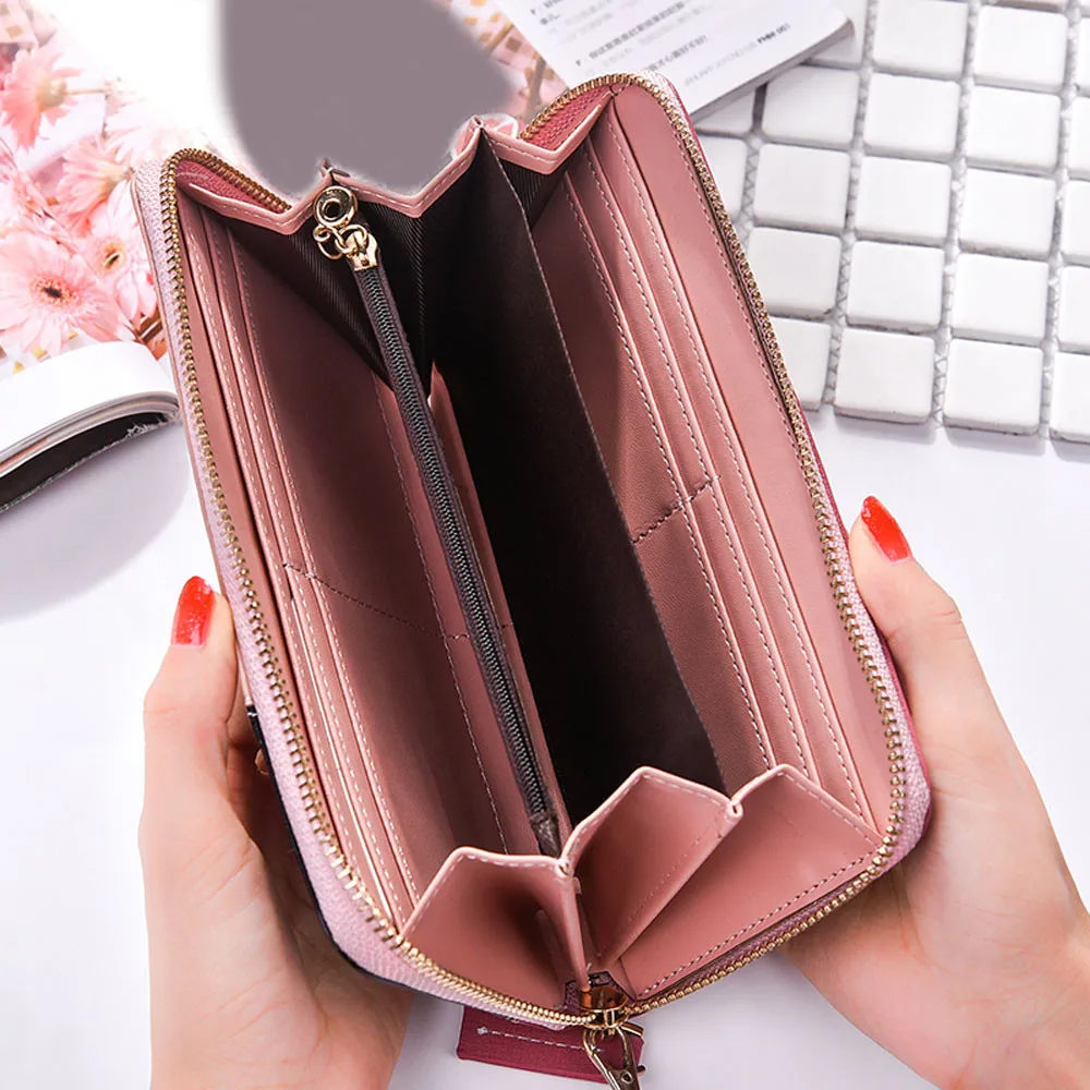Женский кожаный кошелек Aelicy Длинный из лаковой кожи для отдыха 2019|leather wallet|wallet