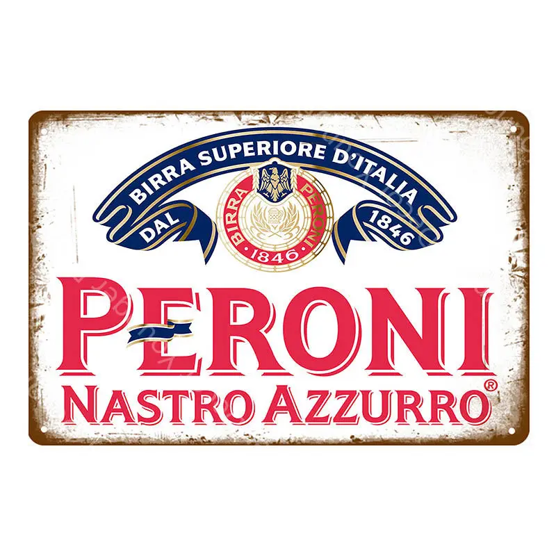 Мировое пиво металлические знаки ледяной холод перони Nastro Azzurro ВИНТАЖНЫЙ ПЛАКАТ